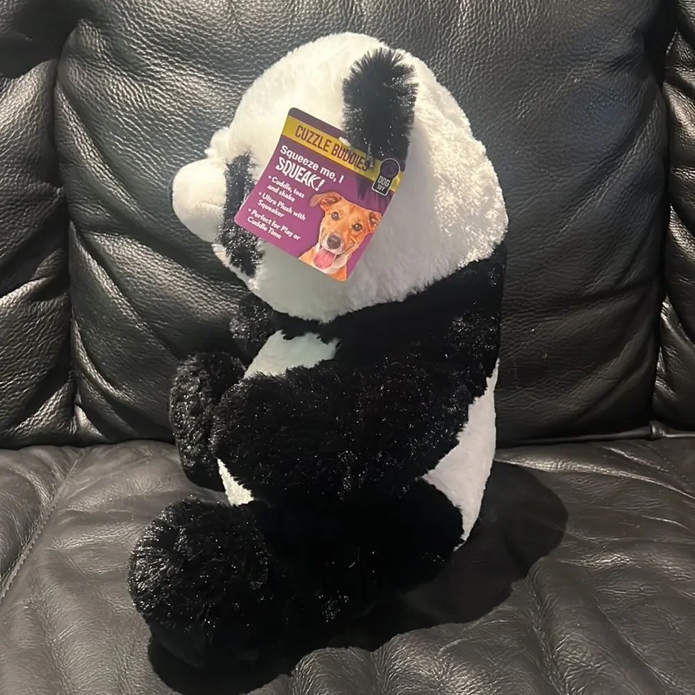 NWT Panda plush squeaky toy
